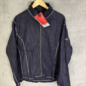 Tranemo Jacket Mens L Blue Full Zip Fleece FR Flame Retardant Work Utility‎ NWT